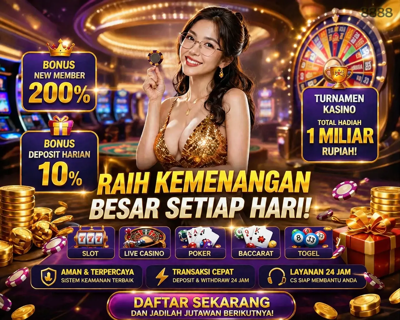 Ikon aplikasi 8888 resmi